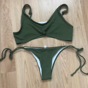 Large Olive green Bathing suit